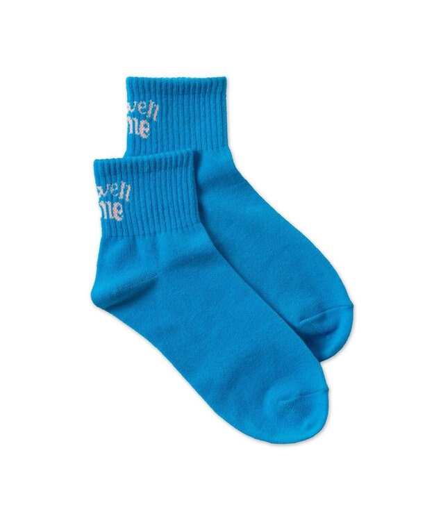 WEGO バックロゴアンクルソックス ブルー