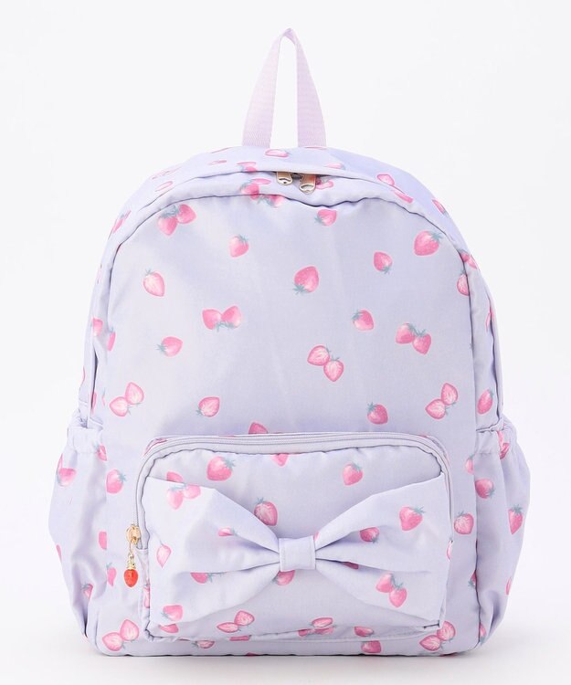 ANY KIDS 【Strawberry Collection】【10L容量】いちご総柄リュック ラベンダー