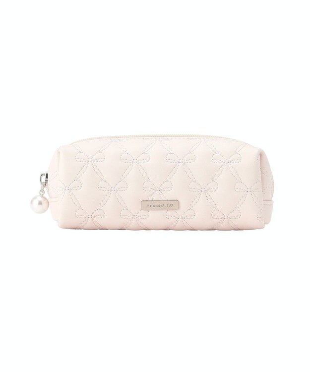 Maison de FLEUR リボンキルティングロングポーチ Light Pink