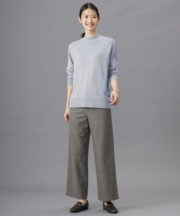 J.PRESS LADIES L 【WEB限定カラーあり・洗える】CLEAR WOOL BLEND ニット 【WEB限定】ライラックブルー系