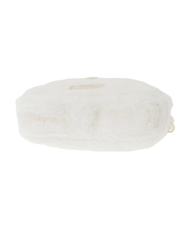 Maison de FLEUR チャーム付きファー2Wayボストンバッグ Off White