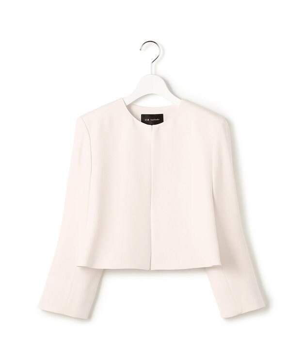 23区 S 【APPLAUDIR】クリアジョーゼット コンパクトタックジャケット ベージュ系