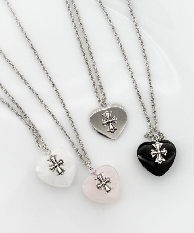 WEGO Lクロスハートネックレス 柄4