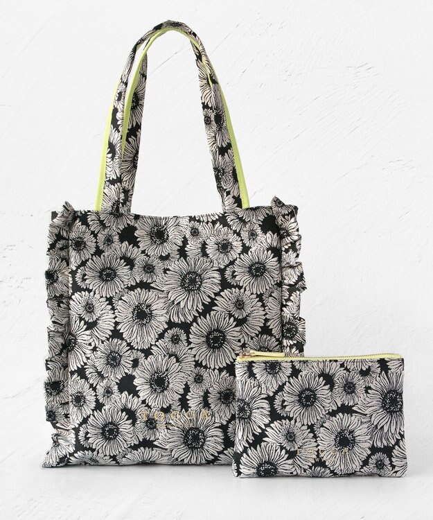 TOCCA 【ヨンア×大人百花×TOCCAコラボカラー有り】PRECIOUS WAVES BAG WITH POUCH ポーチ付きトートバッグ [ヨンア×大人百花コラボ]フラワー柄