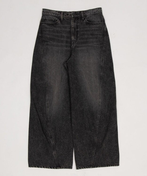 WEGO 【ユニセックス着用ITEM/SMLサイズ展開】カバーフィットバルーンデニムパンツ デニムブラックソノタ