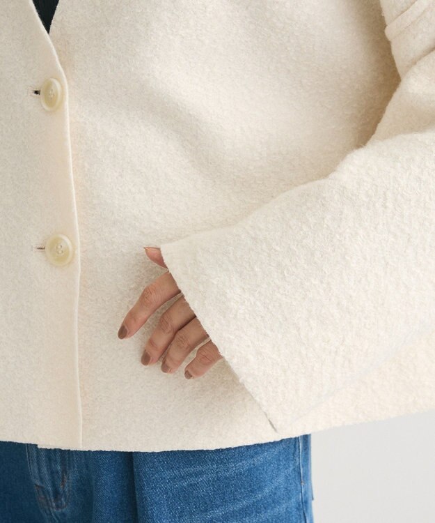 Green Parks リバーシブルカーディガン Off White