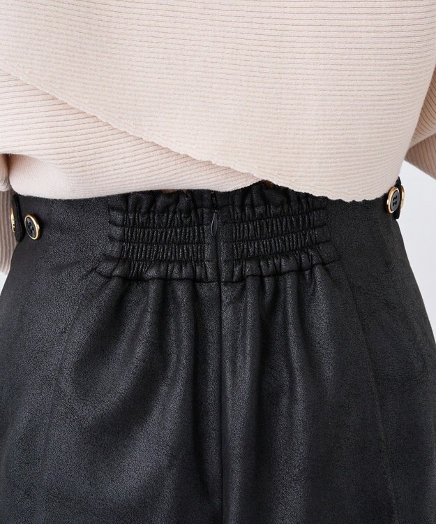 earth music&ecology フェイクレザーマーメイドスカート Black