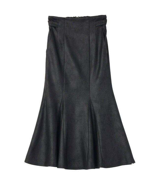 earth music&ecology フェイクレザーマーメイドスカート Black