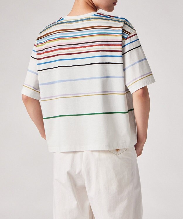 Paul Smith Cairo Stripe Chalk プリントTシャツ マルチカラー