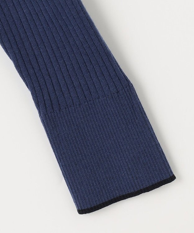 自由区 L 【WEB限定/セット着用可】セミウーステッド タートルネック ブルー系