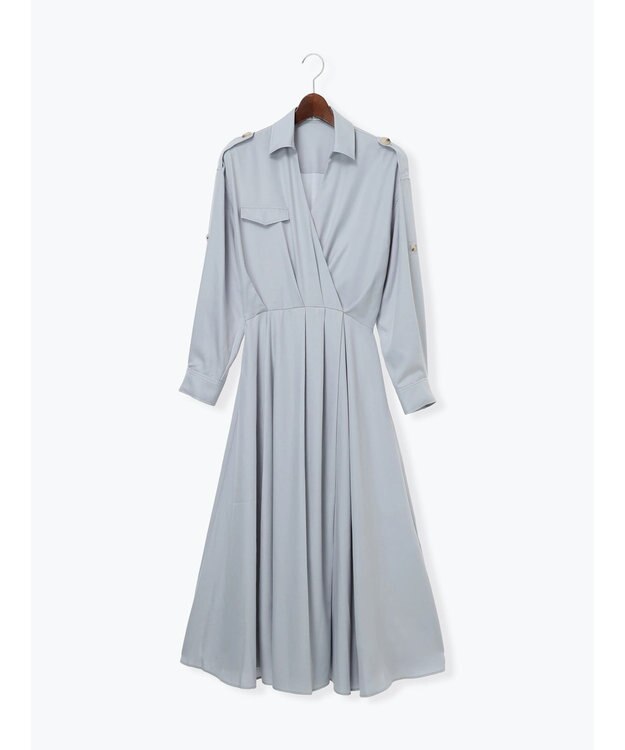 Te chichi トレンチカシュクールワンピース《2026 spring catalog item》 サックスブルー