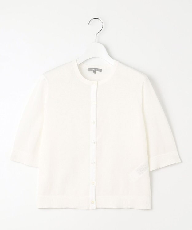 23区 【Indian Factory】ドライシアー ニットカーディガン ホワイト系