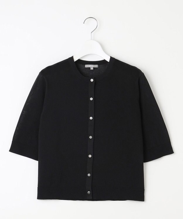 23区 【Indian Factory】ドライシアー ニットカーディガン ブラック系