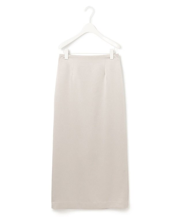 ICB 【洗える】 ヴィンテージサテン ナロースカート トープ系