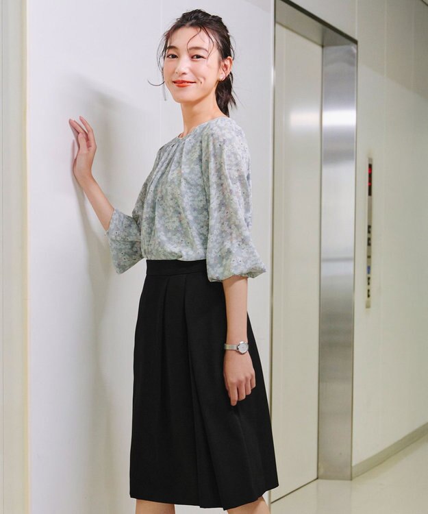 Tiaclasse 【ダブルクロス・洗える】アシメタックスカート ブラック