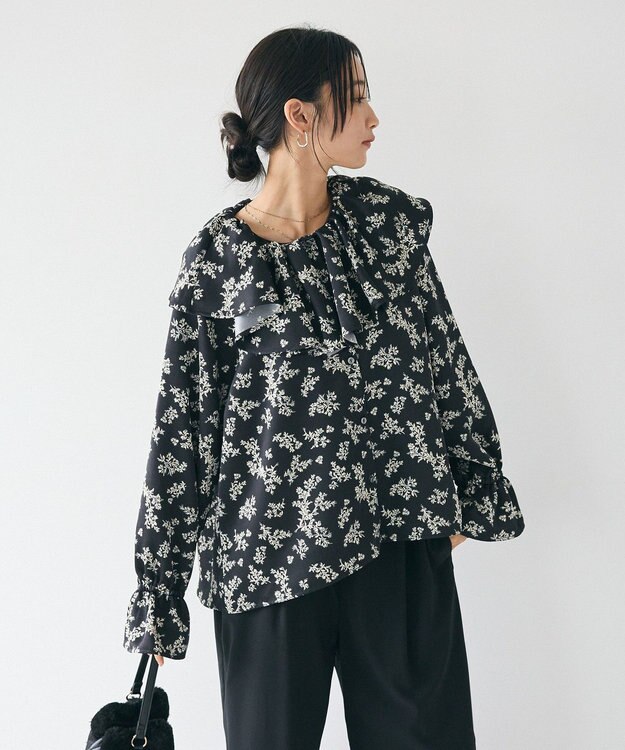 CRAFT STANDARD BOUTIQUE フリル衿ブラウス Flower