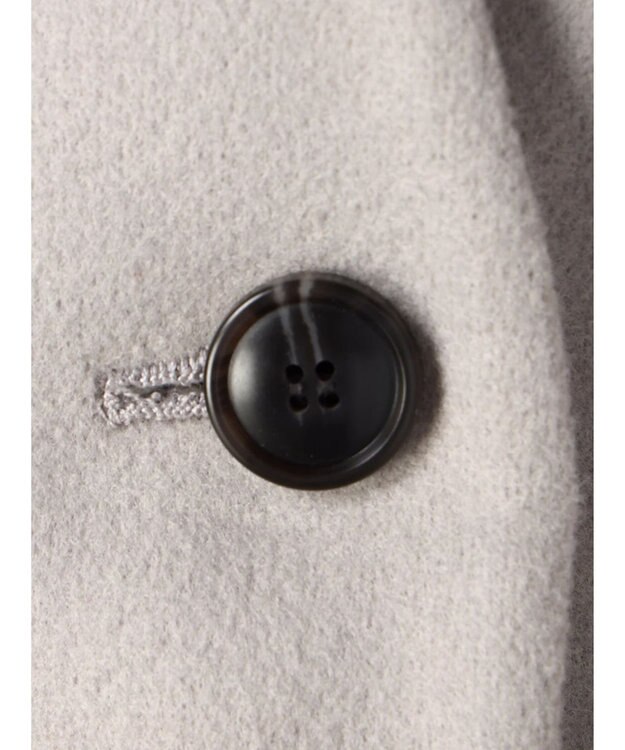 Green Parks 洗えるＶネックミディ丈コート Light Gray