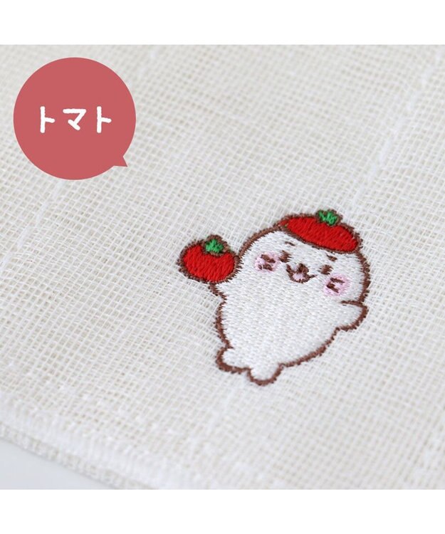 Mother garden しろたん 刺繍 蚊帳ふきん  トマト / ピーマン 刺繍 かや生地布巾 蚊帳 布巾 トマト