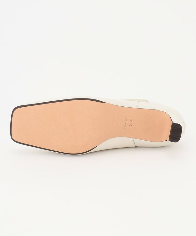 23区 サイドゴア ヒール ブーツ アイボリー系