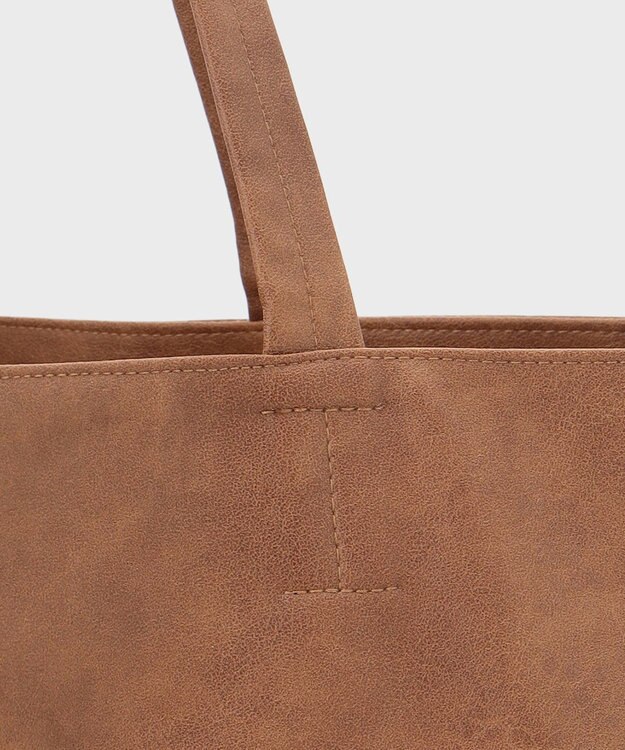 GRACE CONTINENTAL ロゴレザートート ブラウン