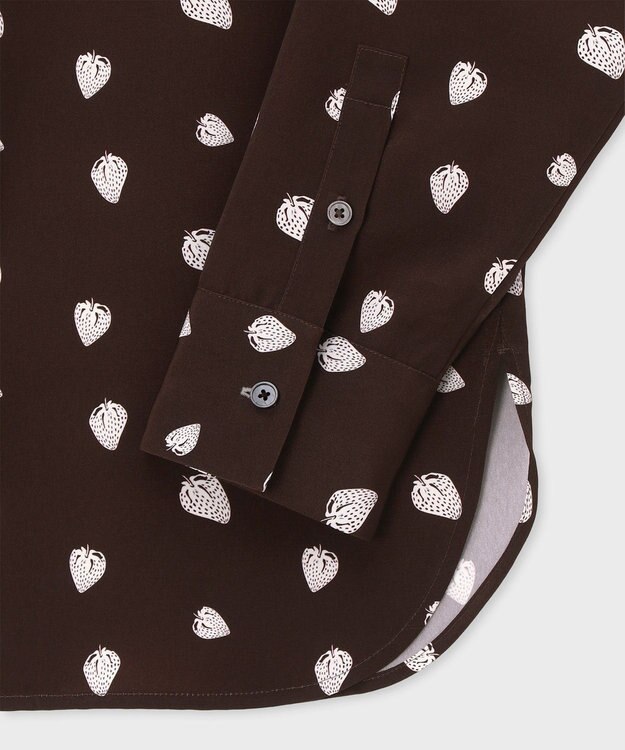 Paul Smith Graphic Strawberry ボウタイ ブラウス ブラウン
