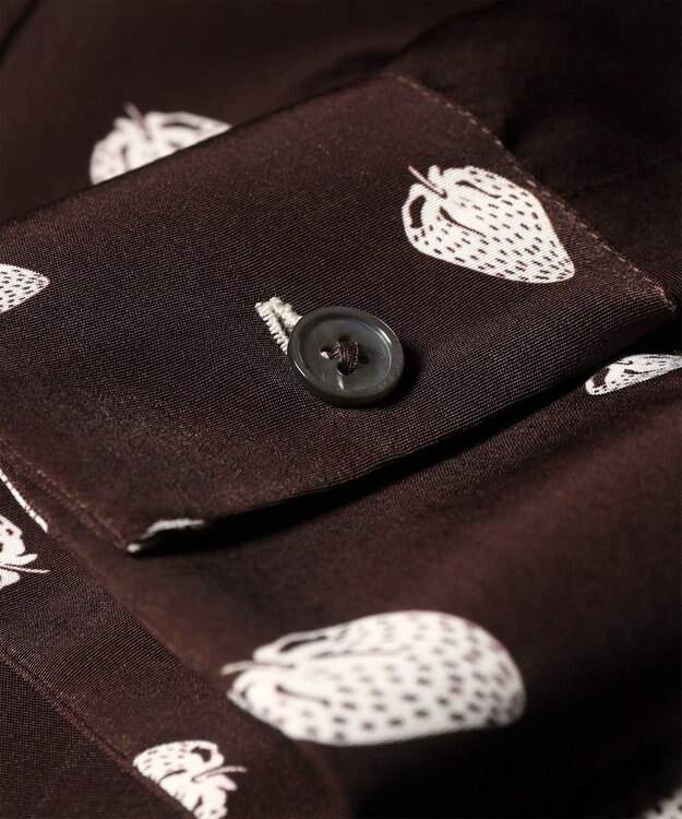 Paul Smith Graphic Strawberry ボウタイ ブラウス ブラウン