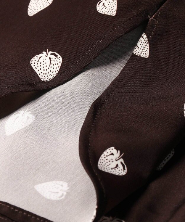 Paul Smith Graphic Strawberry ボウタイ ブラウス ブラウン