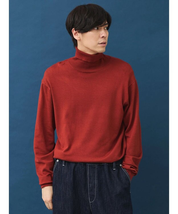 CRAFT STANDARD BOUTIQUE タートルネックニットプルオーバー Brick Red