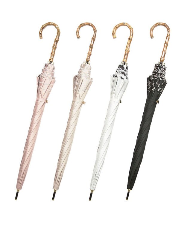 UNBILLION cache nez / グレースフラワー刺繍ショートパラソル ホワイト