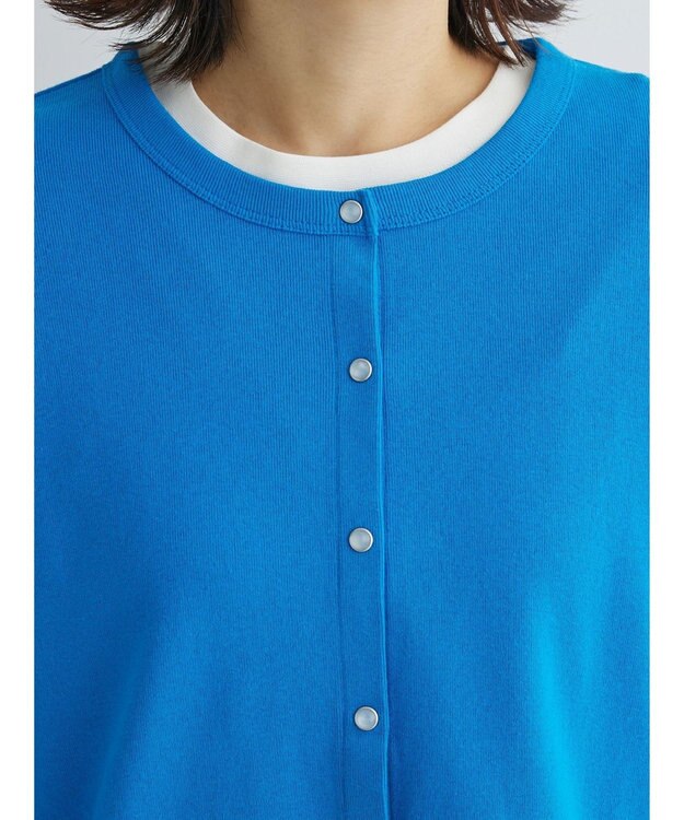 Green Parks リブカットカーディガン Blue