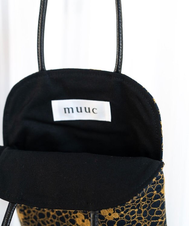 AND WOOL 【手刺繍のような刺繍が美しい】ハイドランジア刺繍 miniバッグ ダークネイビー