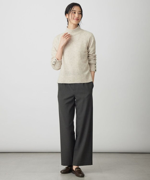 J.PRESS LADIES SOFTサーモ2way ストレート パンツ チャコール系