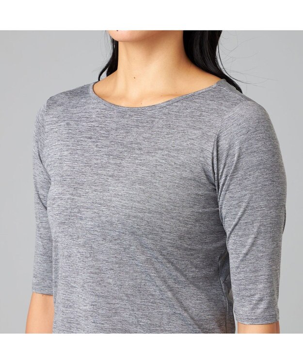 Chacott Chacott BALANCE ドライストレッチデザインTシャツ グレー杢