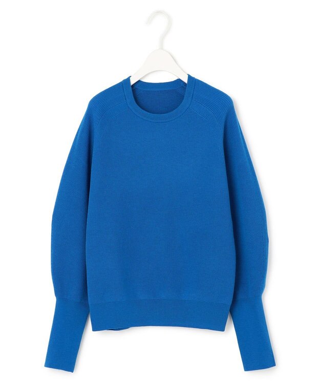 ICB 【洗える】 ウールポリエステルハイゲージ ニット サファイア系