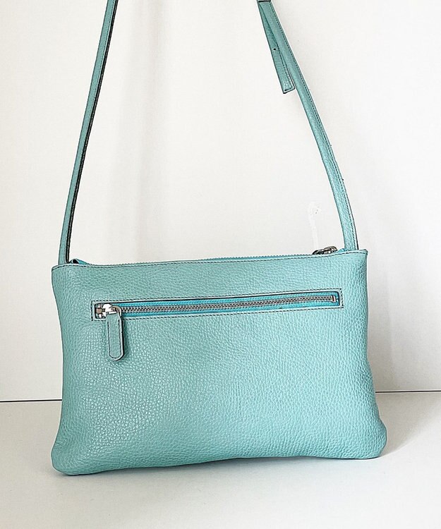 Hekhèr Le Style de Vie 新色追加【日本製】シュリンクレザー スクエアショルダーバッグ スカイブルー