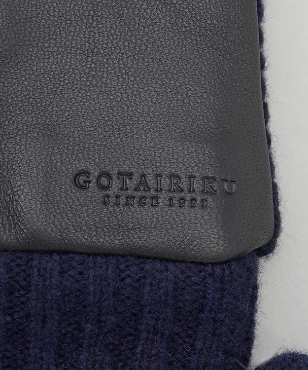 GOTAIRIKU 【スマホ対応】鹿の子ニット グローブ ネイビー系
