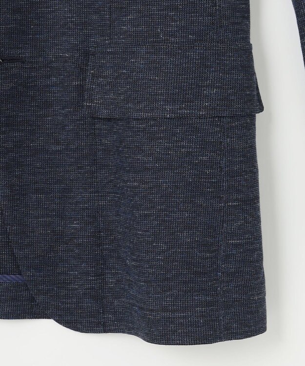 JOSEPH ABBOUD 【清涼感/軽量】リネンTOPピケ ジャケット ネイビー系