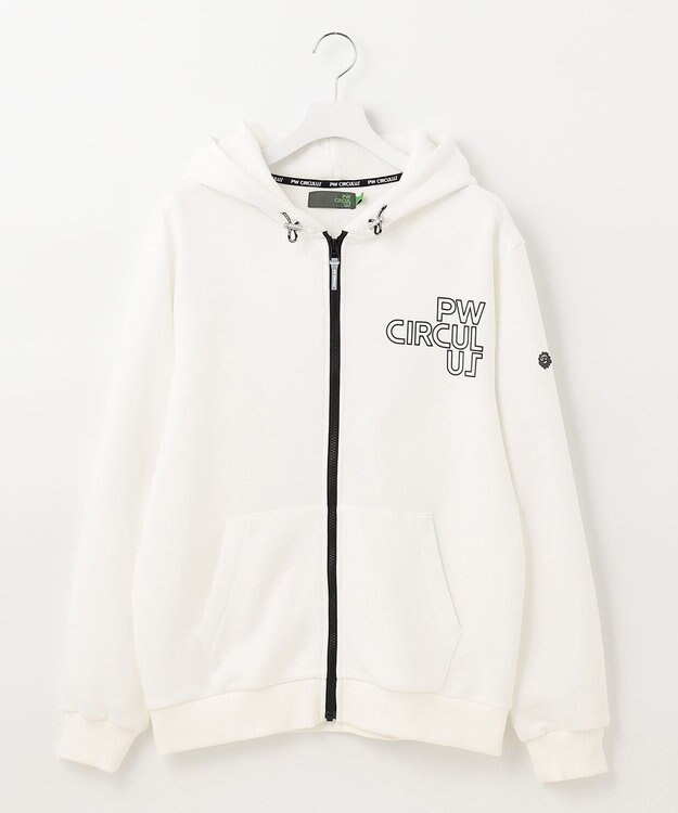 PW CIRCULUS 【MEN】アスレジャー 裏毛 ジップアップ パーカー ホワイト系