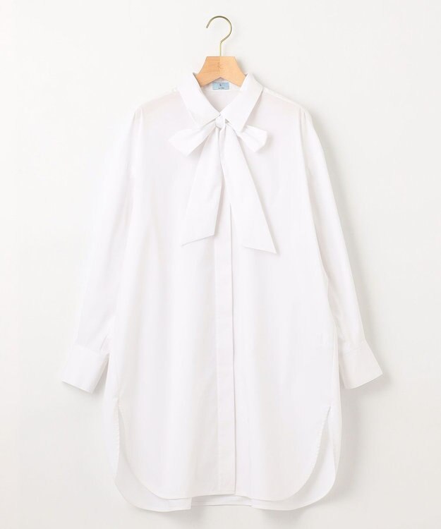 組曲 コンパクトシャーティングオーバー シャツ アイボリー系