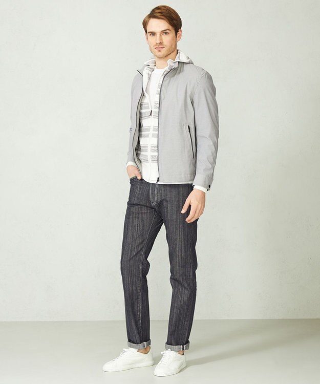 JOSEPH ABBOUD 【キングサイズ・ポケッタブル/ECO撥水】アクティブレジャーショートブルゾン ライトグレー系