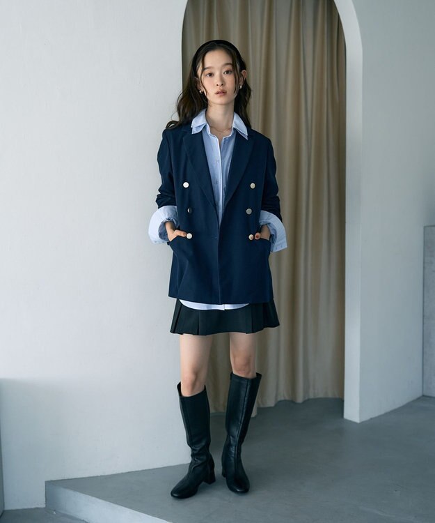 earth music&ecology テーラードジャケット Navy