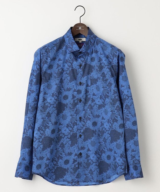 JOSEPH ABBOUD リバティプリント シャツ ダルブルー系5
