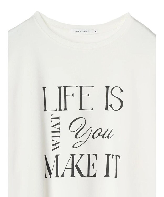 AMERICAN HOLIC Ｌｉｆｅ＆Ｔｉｍｅ　ロゴカットプルオーバー Off White