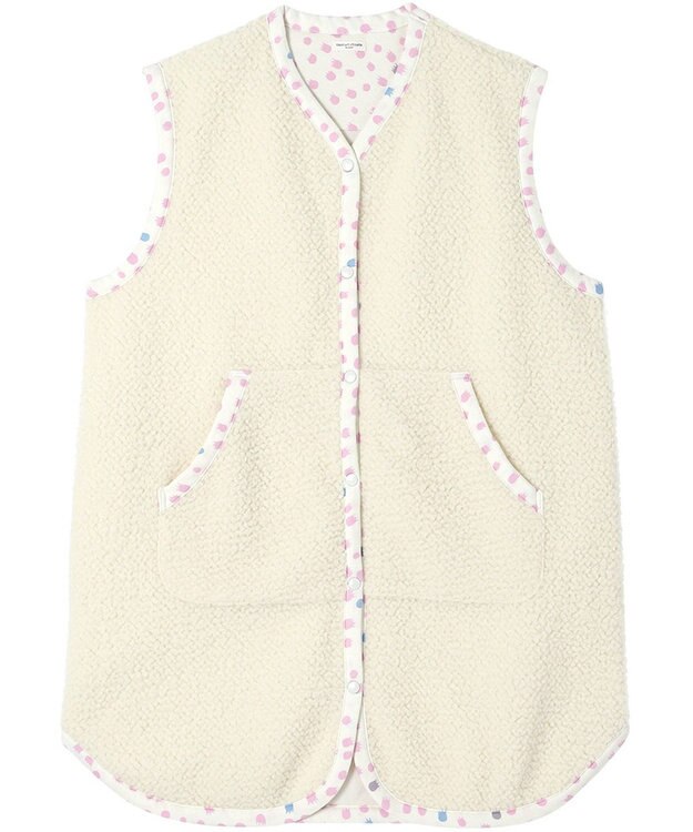 tsumori chisato SLEEP ツモリチサト ベスト ルームウェア フリース(表生地) 綿(肌側) tsumori chisato SLEEP URW153 /ワコール アイボリー