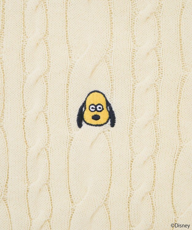 earth music&ecology Ｄｉｓｎｅｙ×Ｓｅｉｊｉ　Ｍａｔｓｕｍｏｔｏ刺繍ニット Yellow