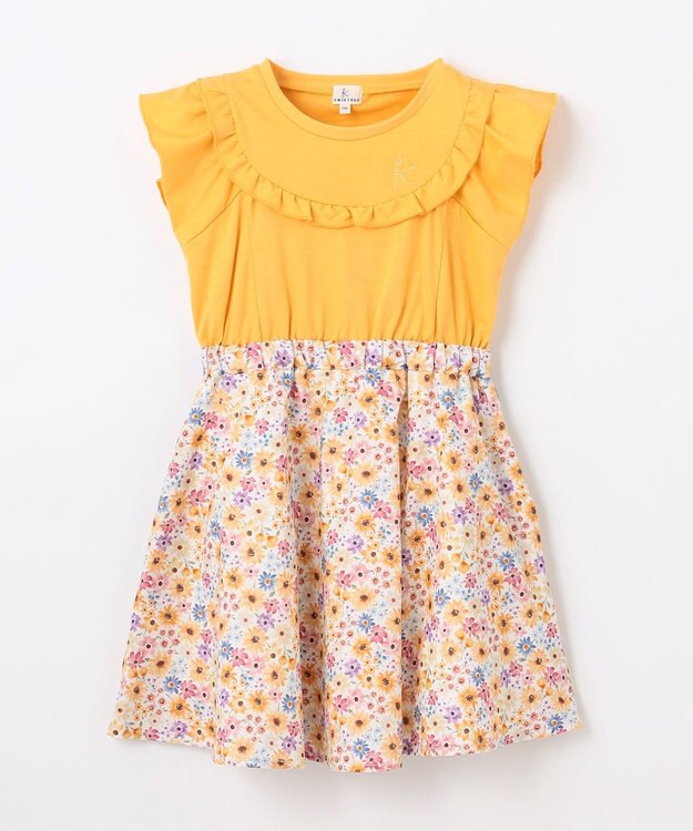 組曲 KIDS 【110-140㎝】サマーフラワー ワンピース ヒマワリ