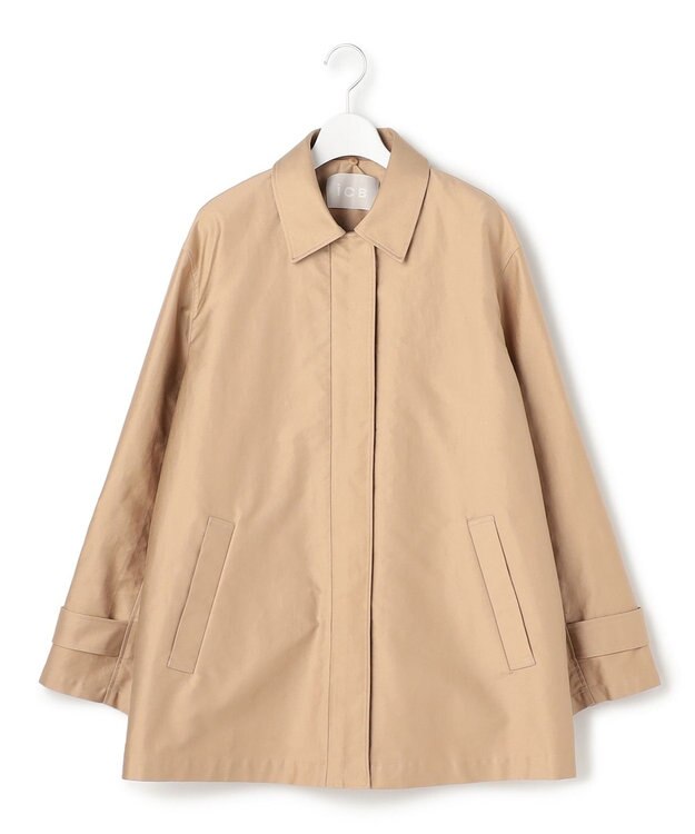 ICB L 【配色襟取り外し可能】ライトモールスキン キルトライナー付きバーンジャケット チノ