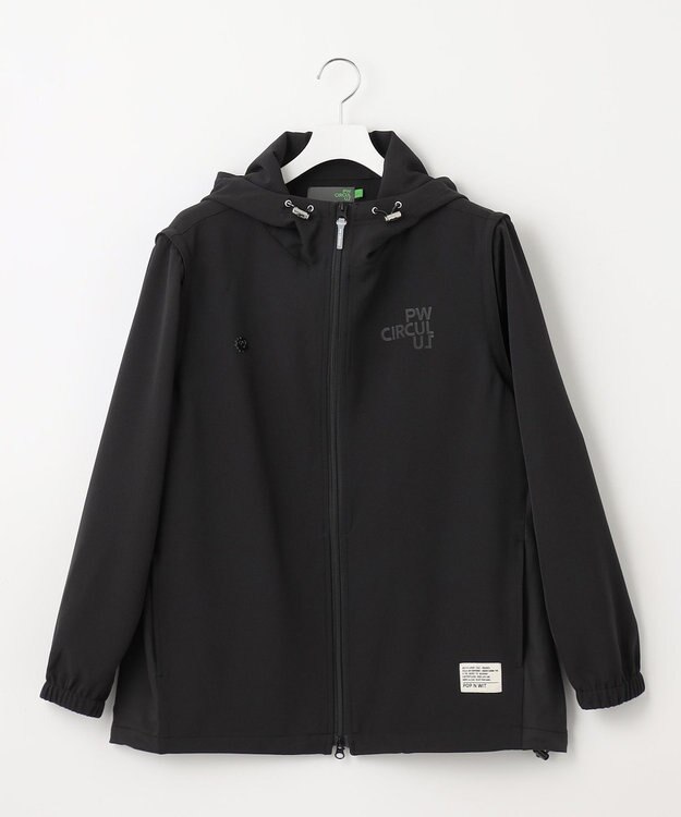 PW CIRCULUS 【袖2WAY】【MEN】デタッチャブル アノラック ブラック系