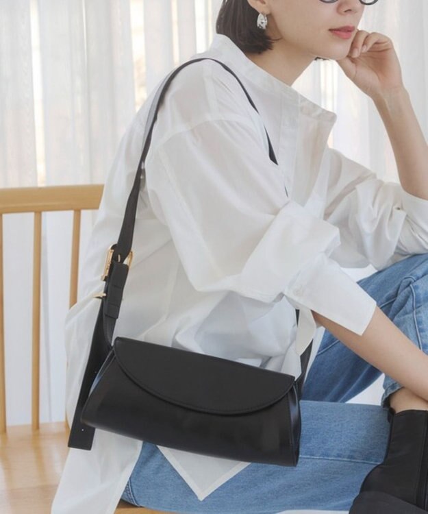 WEGO 【ANGIE VINTAGE】ロールショルダーBAG ブラック