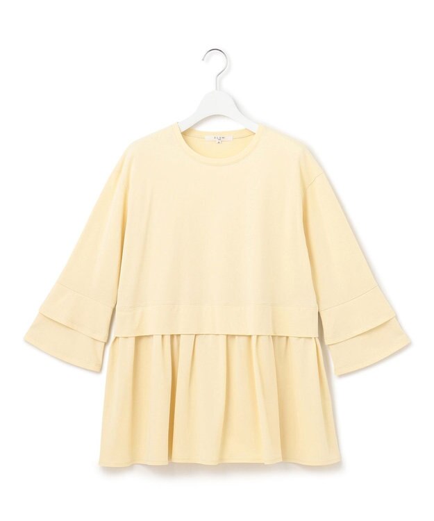 23区 L 【SLOW/好評につき新色追加】エフォートレス デザインTシャツ イエロー系